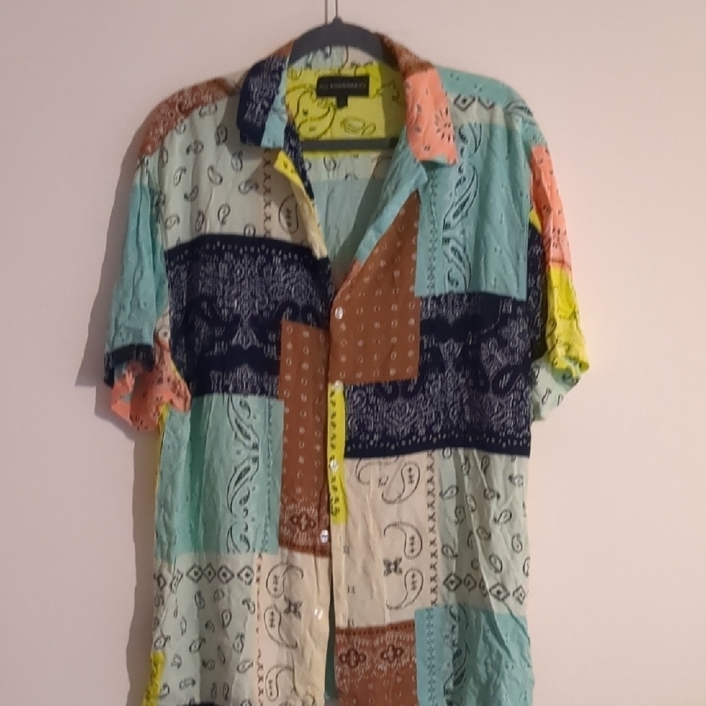 Patchwork Multicolor Men's Shirt